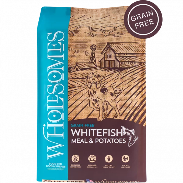 wholesomes grain-free whitefish meal & potatoes formula